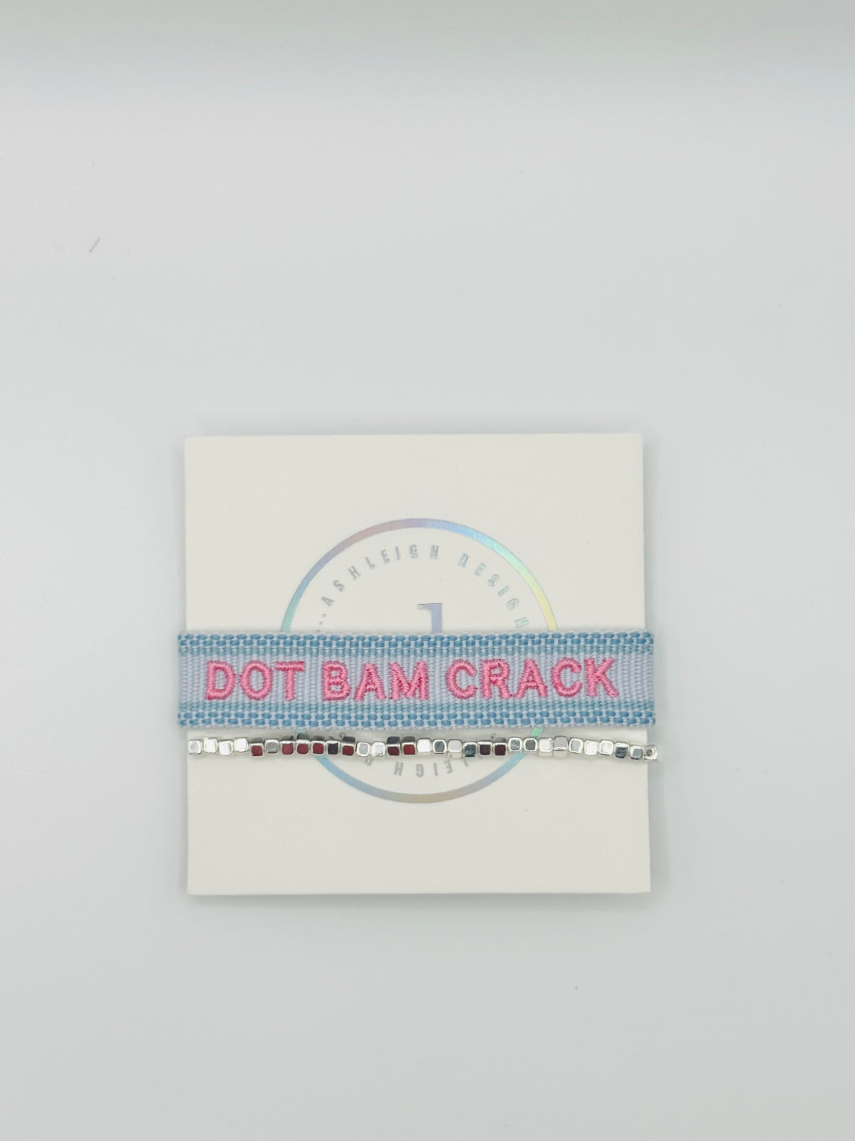 "Dot Bam Crack" Embroidered Bracelet Set