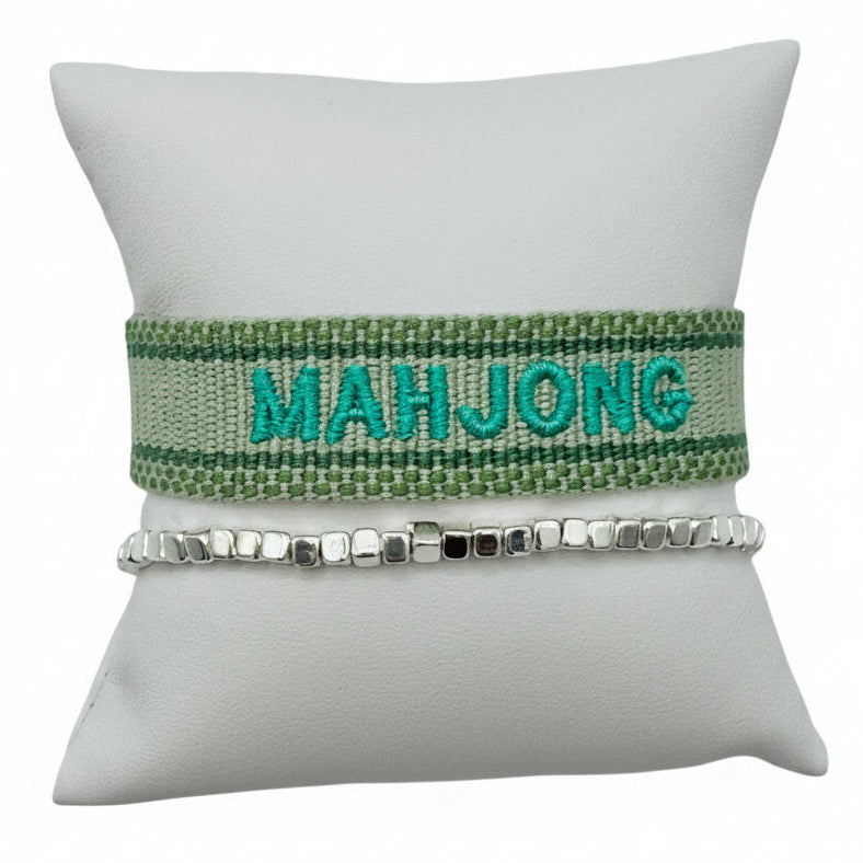 "Mahjong" Embroidered Bracelet Set