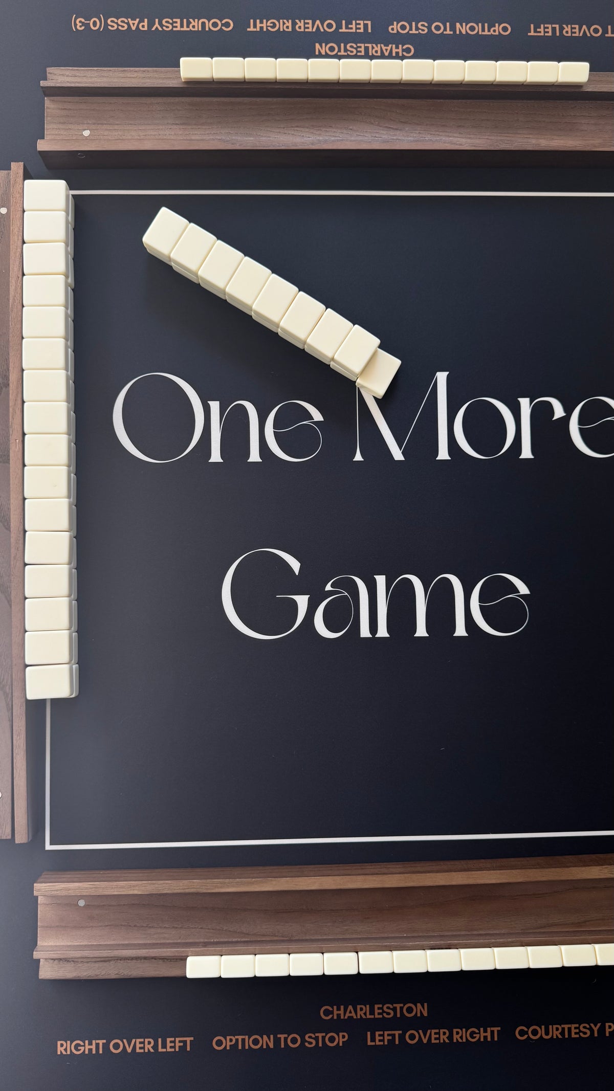 Black Tie - Neoprene 33" Square Mahjong Mat