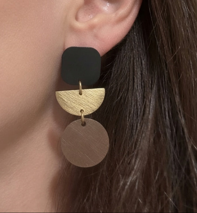 Geo Orbit Post Earrings