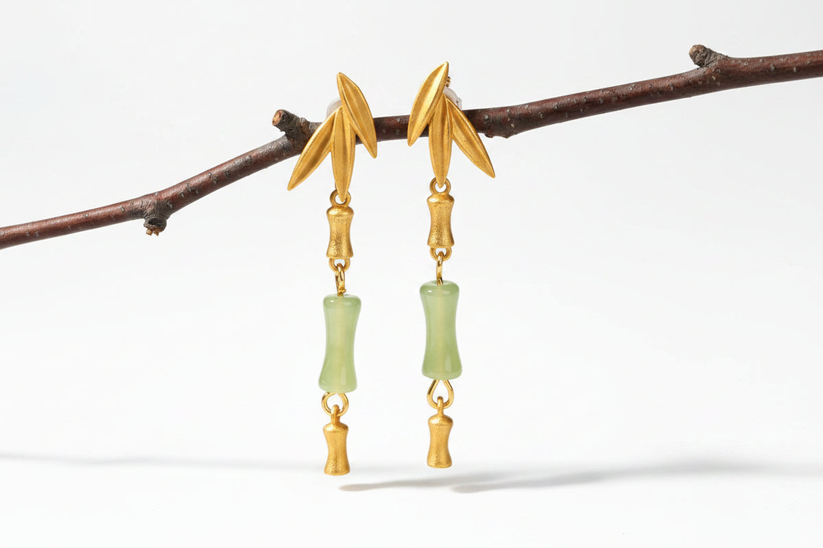 Bamboo Jade Earrings