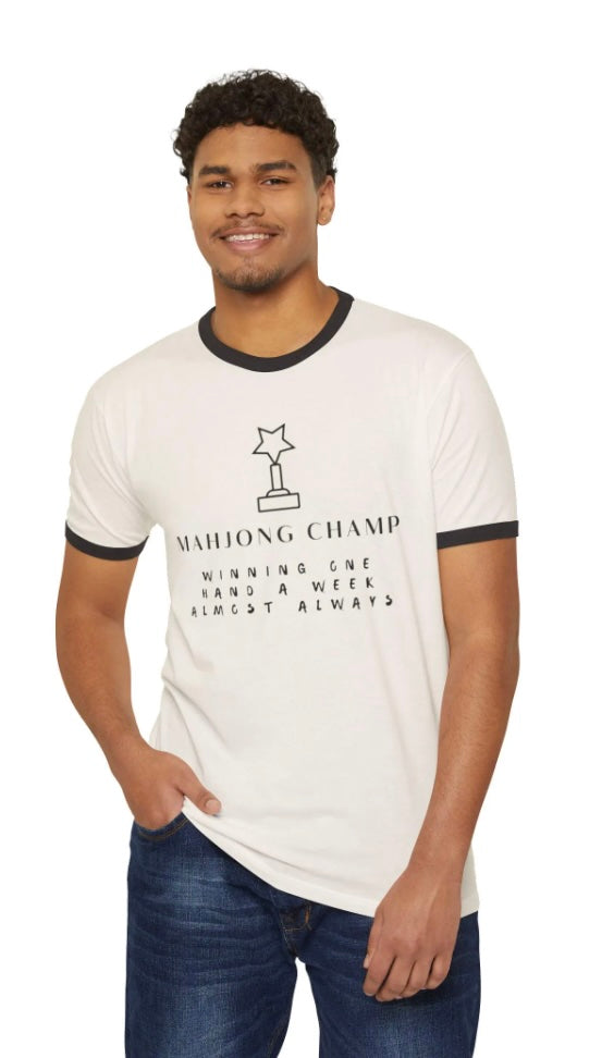 Mahjong Champ ringer tee