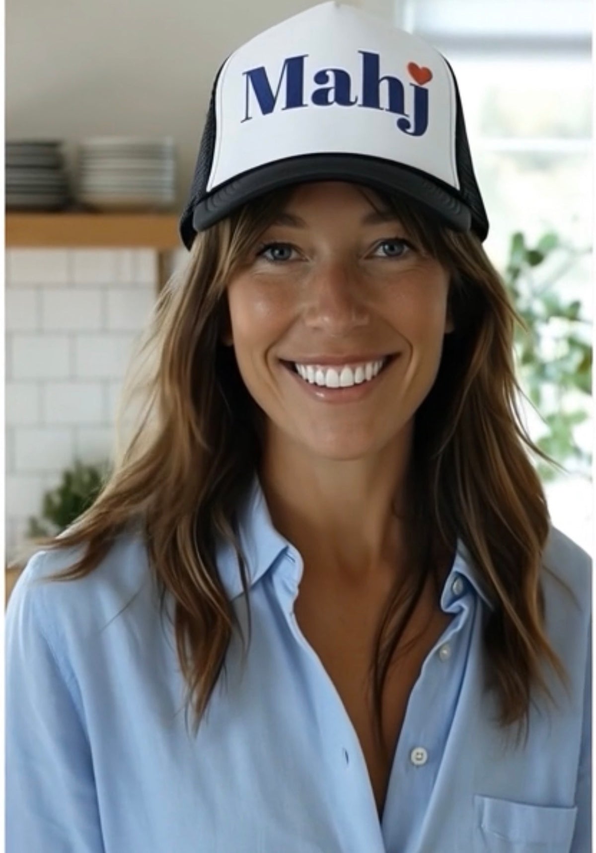 Mahj Embroidered Trucker Hat