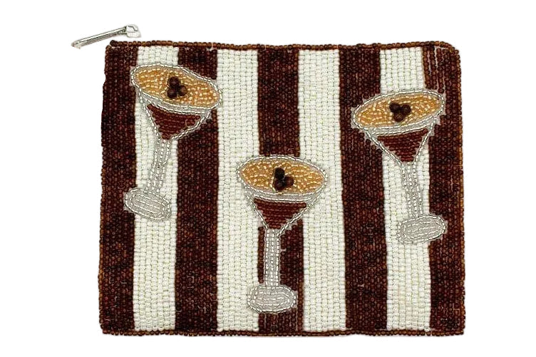 Espresso Martini Beaded Mahjong Coin Purse