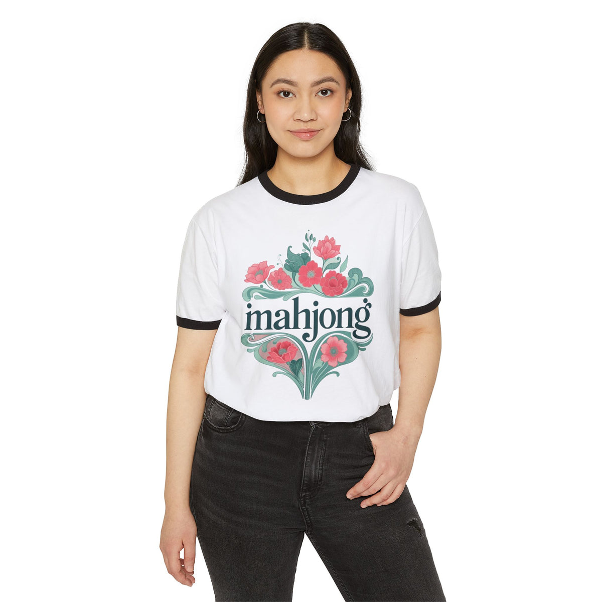 Floral Mahjong Ringer Tee