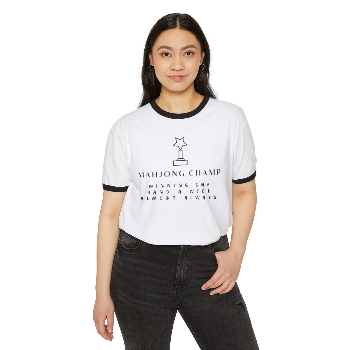 Mahjong Champ ringer tee