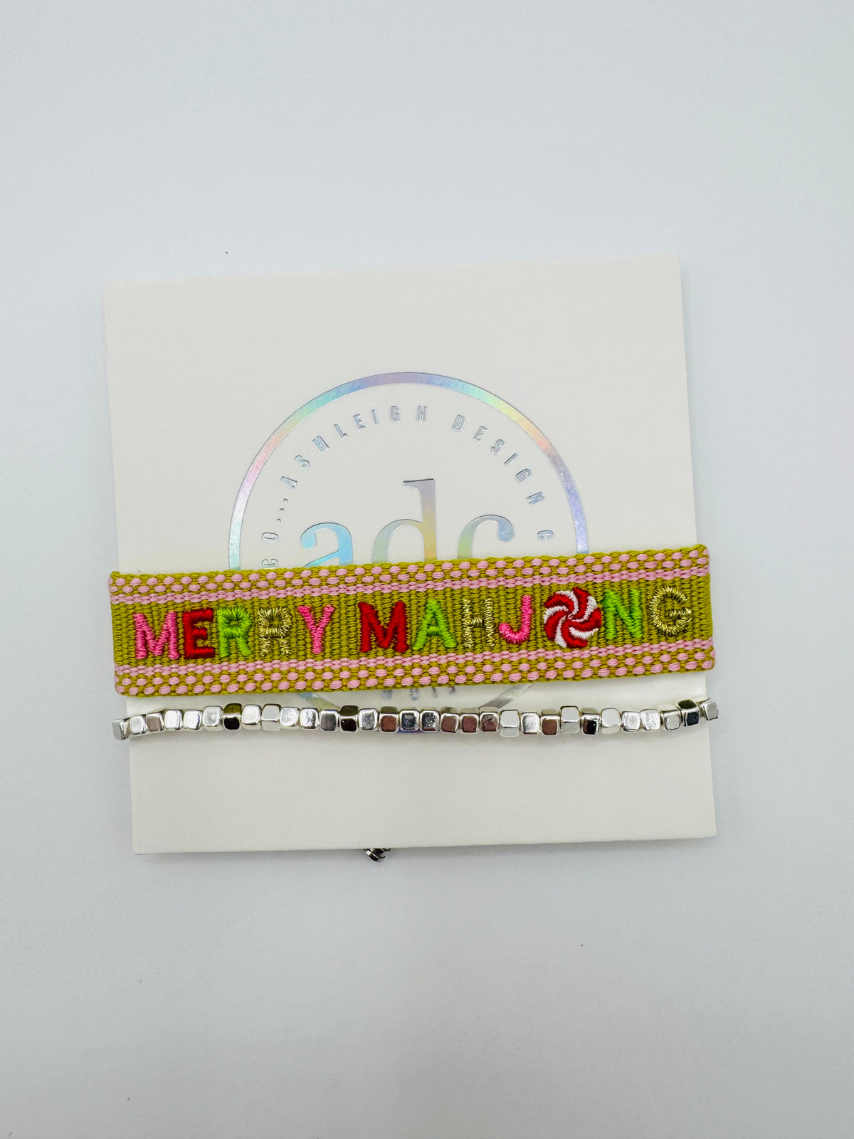 "Merry Mahjong" Embroidered Bracelet Set