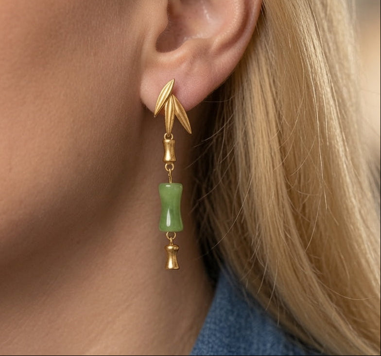 Bamboo Jade Earrings