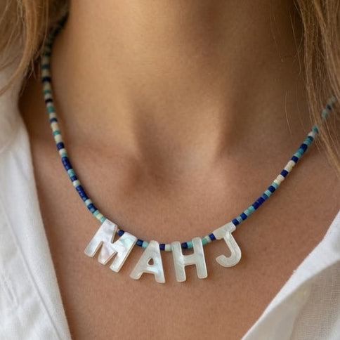 MAHJ Mother-of-Pearl Beaded Necklace