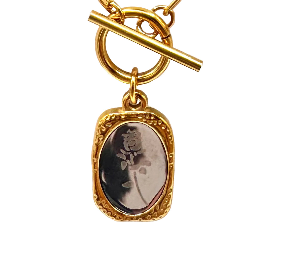 Mahjong Fortune Charm Necklace – 18K Gold Plated