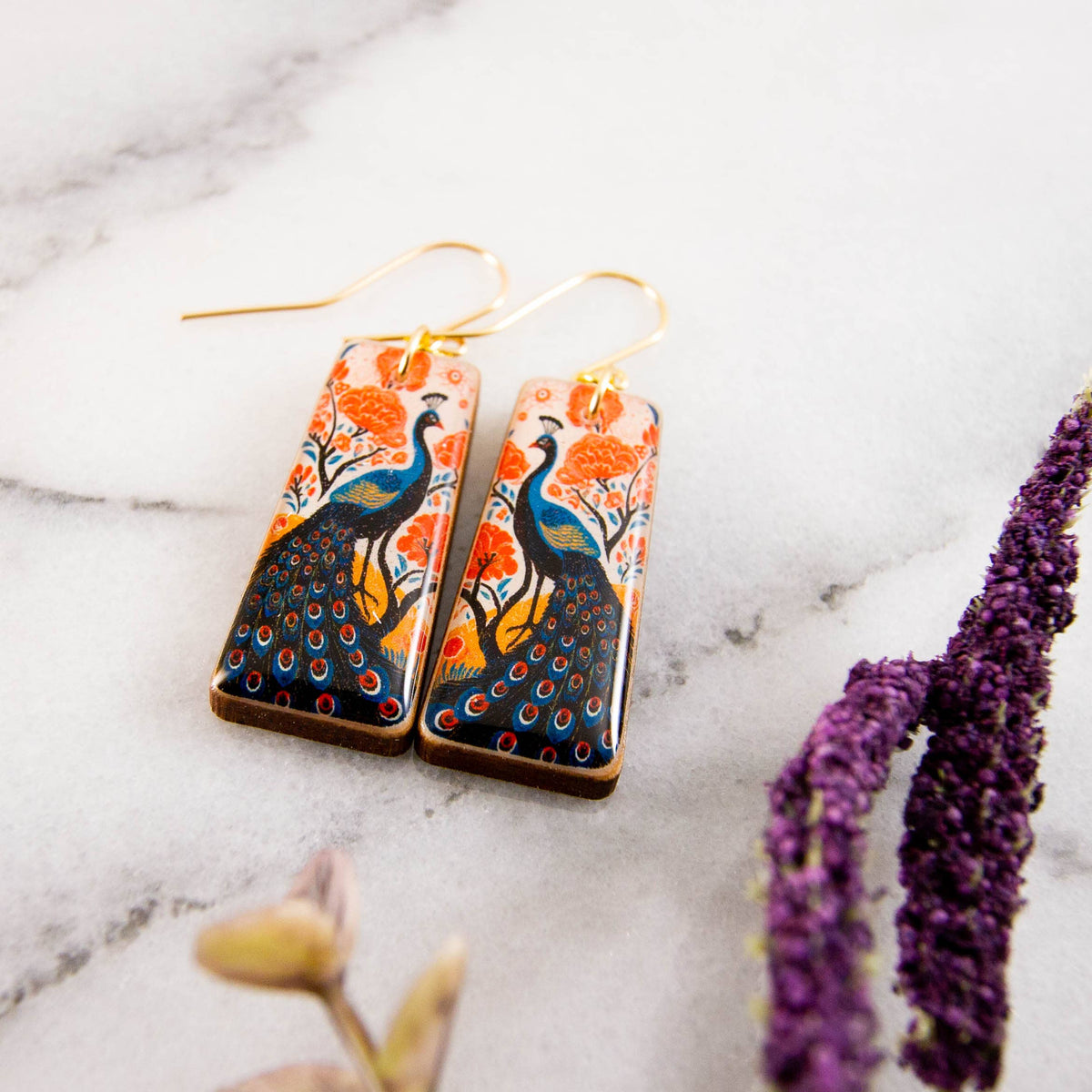 Peacock Garden Earrings