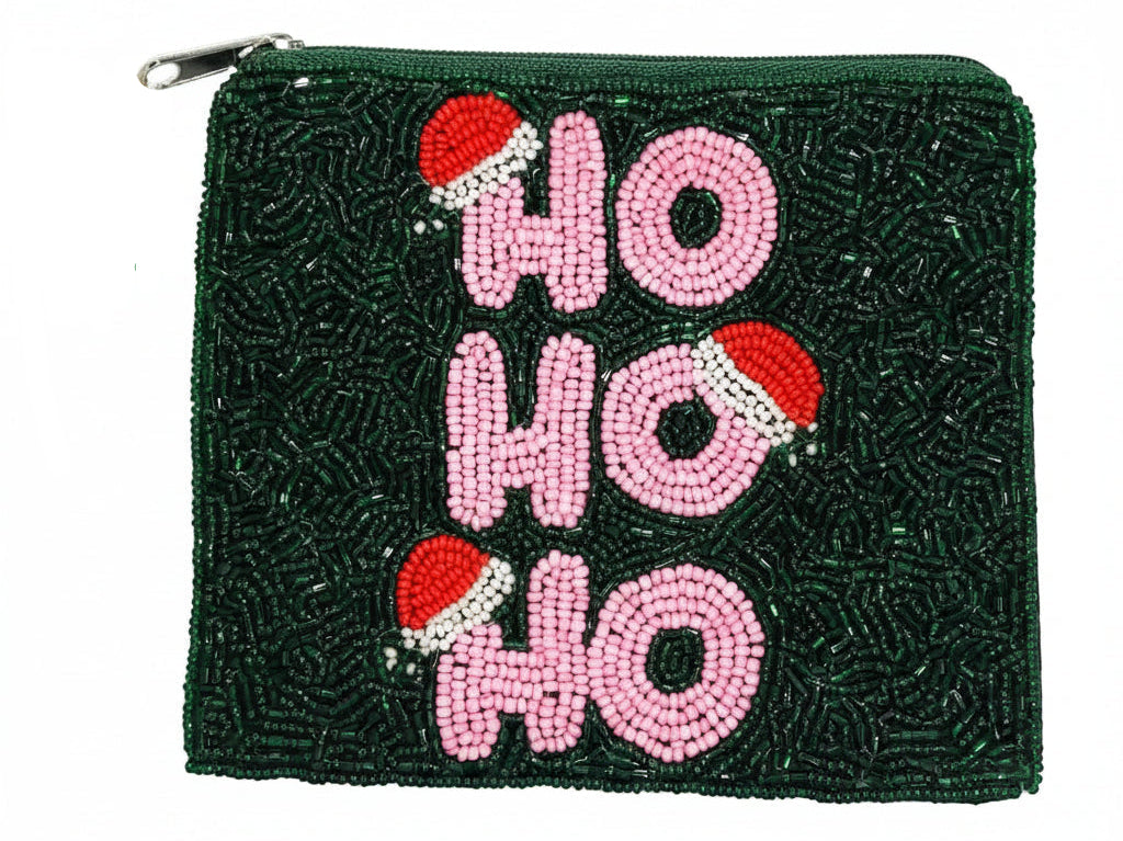 Holiday Beaded Mahjong Coin Purse