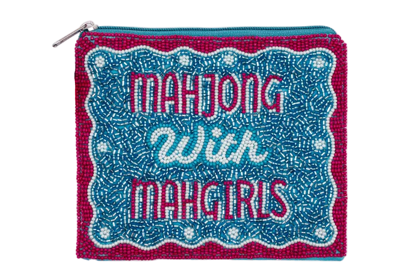 Mahjong with MahGirls Beaded Coin Purse