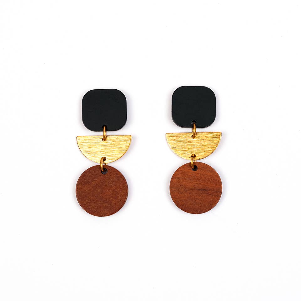Geo Orbit Post Earrings