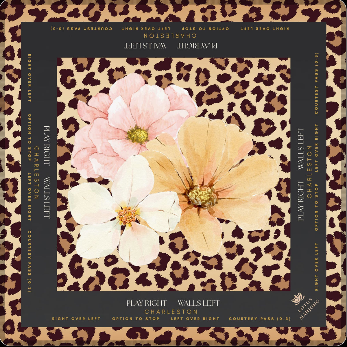 Monaco Leopard - Neoprene 33" Square Mahjong Mat